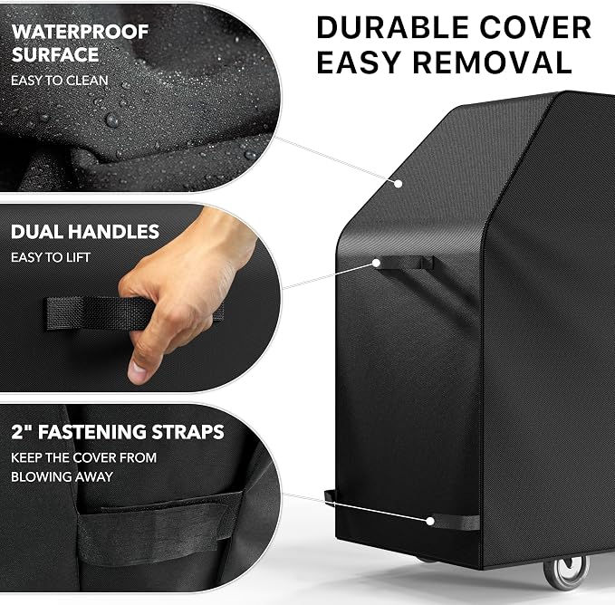 Simple Houseware 58 in. Heavy-Duty BBQ Gas Grill Cover, 600D Polyester Waterproof, Weather-Resistant
