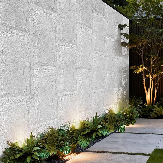 3D Faux Stone Wall Panels, Lightweight & Waterproof Accent Marble Stone Skin