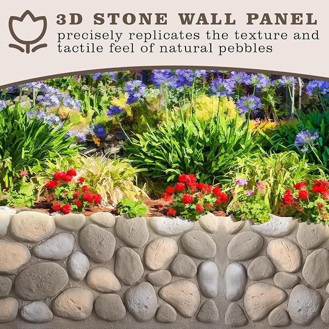 1 Pack PU Faux Stone Panel 47"w x 23.23"h x 2"d Stone Veneer