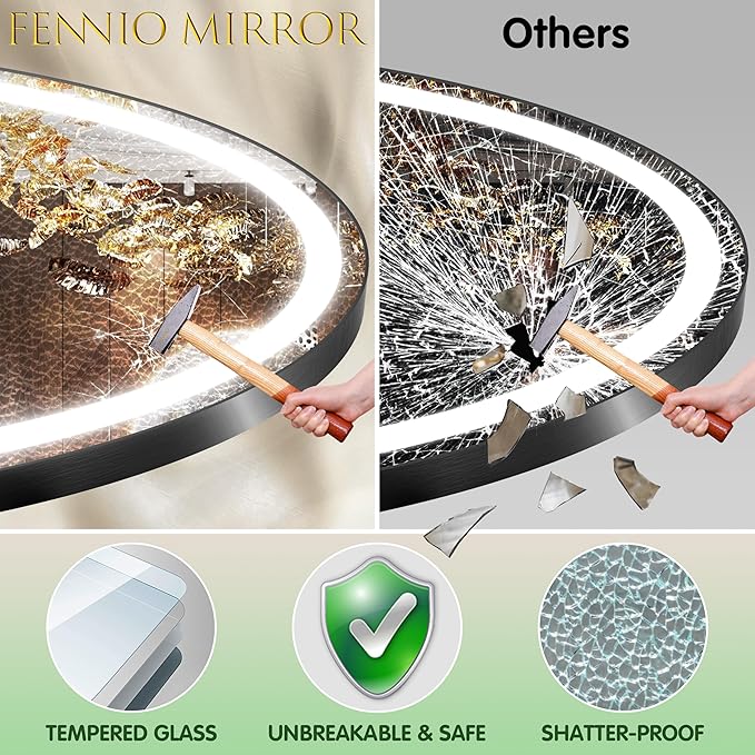 FENNIO 70" x 36" Large Wall Mounted Mirror