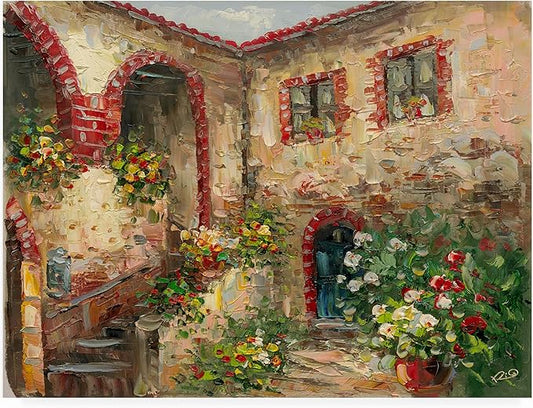 Masters Fine Art 'Tuscany Courtyard' Outdoor All-Weather Wall Decor