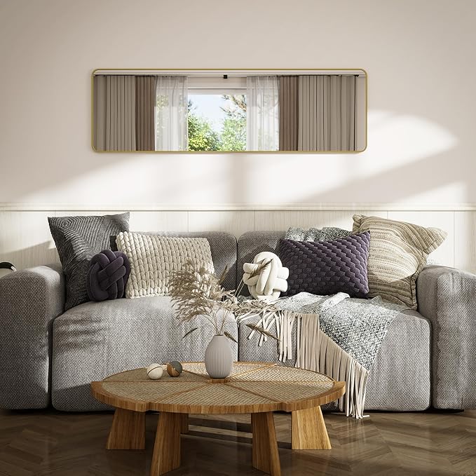 Full Length Door Mirror 14x48, Metal Frame
