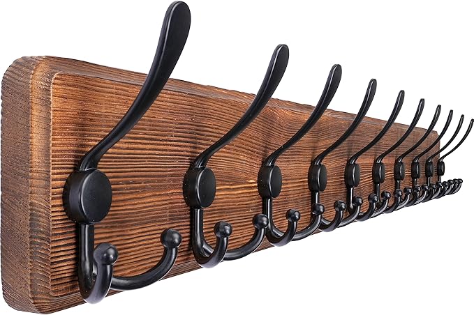 SKOLOO Rustic Large Coat Rack Wall Mount-38.6'' Long Coat Rack