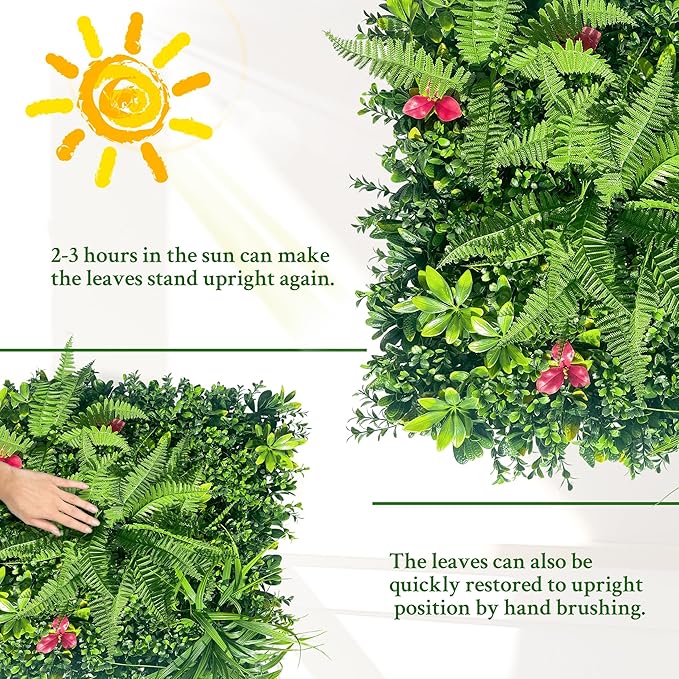 ODTORY Artificial Grass Wall Backdrop Panels Roll: 48X120 in UV-Anti Greenery