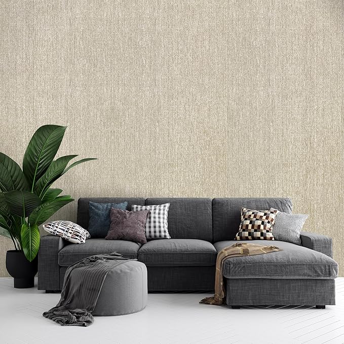 Ansehan Wallcovering W707 Terraces Collection 36" W x 8 Yard L, Natural Paper