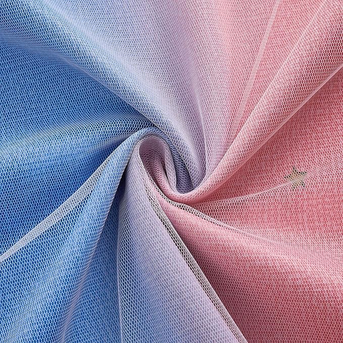 XiDi Pink & Rainbow Curtains for Kids & Girl Bedrooms