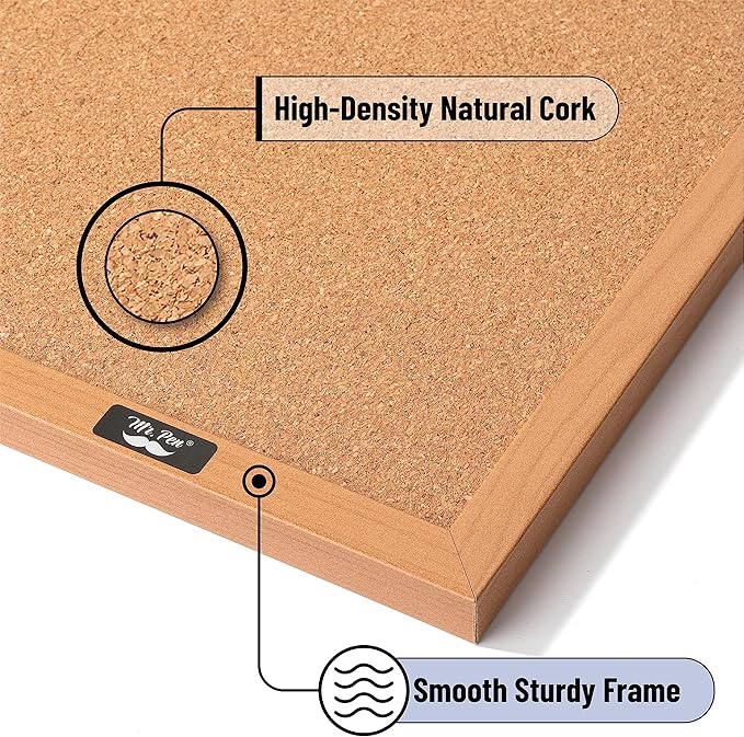 Mr. Pen- Cork Notice Board, 48 X 36 Inches, Cork Bulletin Board