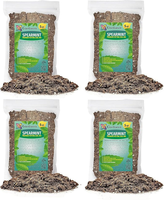 Gardenera Spearmint Plant Potting Mix - Unlock Robust Growth and Invigorating Scent with Our High-Performance Formula - 20 Quart