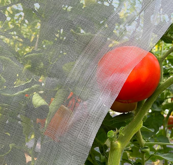 Garden Netting, 10'x20' Ultra Fine Insect Netting for Plants Trees Vegetables, Mesh Protection Netting Fruits Flowers Crops Greenhouse Row Covers Raised Beds Bug Screen Barrier Net