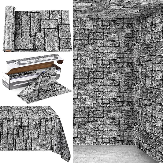 Kochorie 100 Ft x 54 Inch Stone Wall Tablecloth Roll