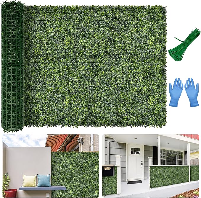 Artificial Boxwood Backdrop Roll: 40"x120" UV-Anti Greenery Faux Grass Hedge
