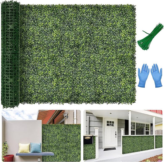 Artificial Boxwood Backdrop Roll: 40"x120" UV-Anti Greenery Faux Grass Hedge