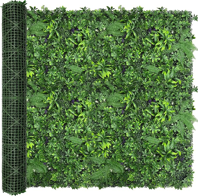 Artificial Green Boxwood Grass Wall Roll: 72"x144" UV Protected Ivy Privacy