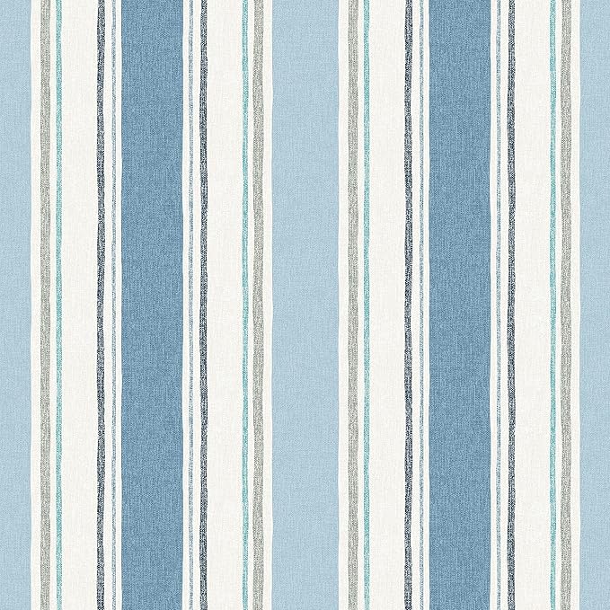 Arden 2-Pack Outdoor Patio Dining Chair Cushion, 20x44, Rain-Proof Seat Pad, Fade-Resistant Outdoor Cushion French Blue Linen Stripe