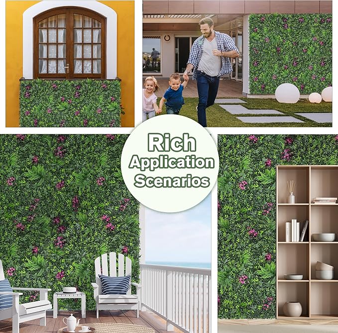 Greenery Grass Wall Boxwood Plant Roll: 72"x128"(64 SQFT