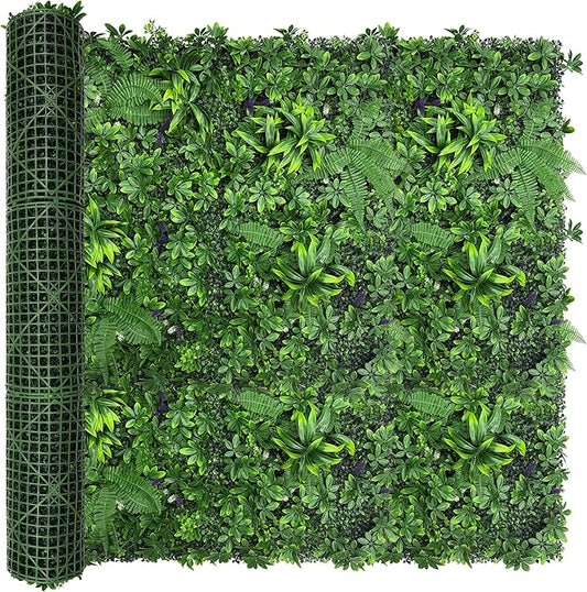 Artificial Green Boxwood Grass Wall Panels: 60"x120"（50SQFT） UV Protected Ivy