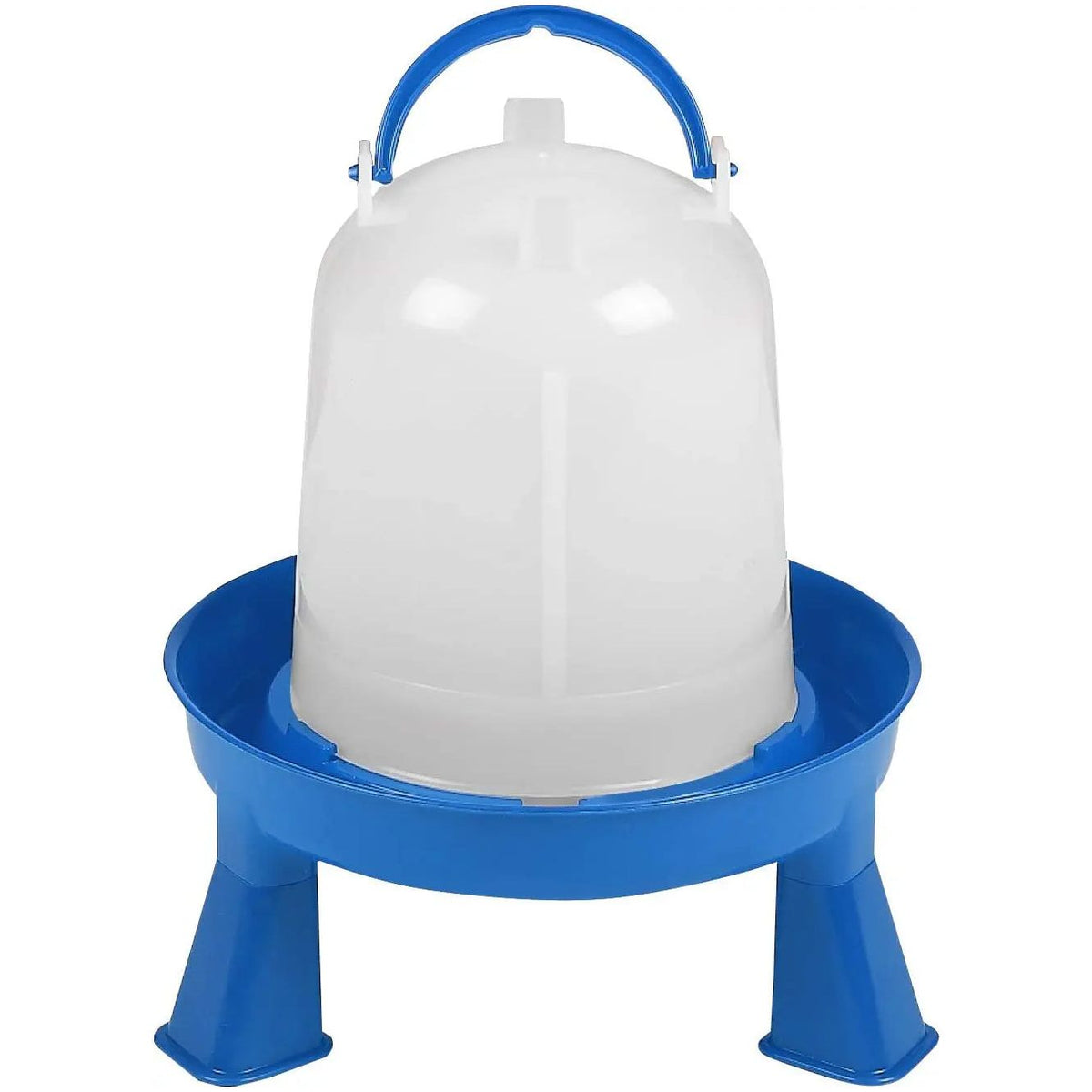 Double-Tuf Poultry Waterer Chickens Birds Blue/White 1.5QT
