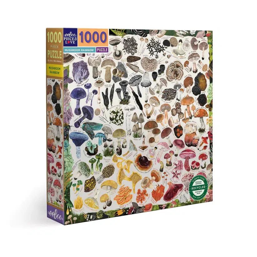 Mushroom Rainbow 1000 Piece Jigsaw Puzzle eeBoo