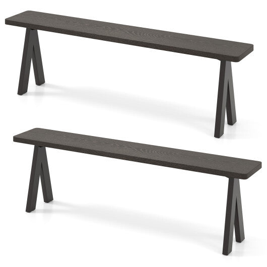 3-Person Outdoor Bench Set of 2 with 800 LBS Bearing Capacity
