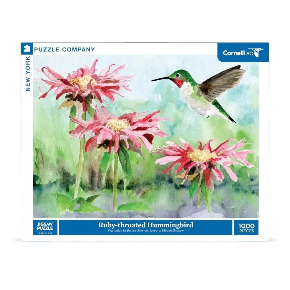 Ruby-throated Hummingbird 1000 Piece Jigsaw Puzzle NYPC
