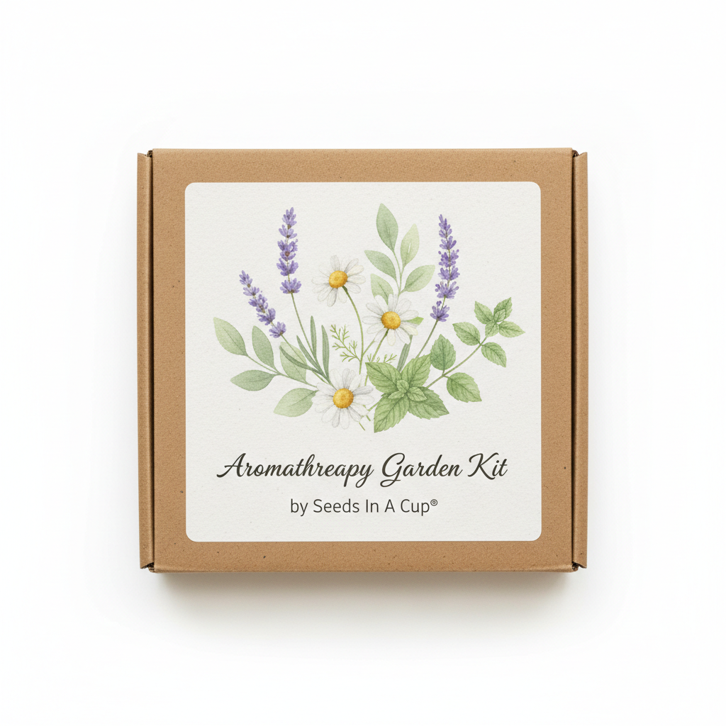 Aromatherapy Garden Kit | Lavender, Chamomile, Lemon Balm & Mint | Seeds In A CupÂ®