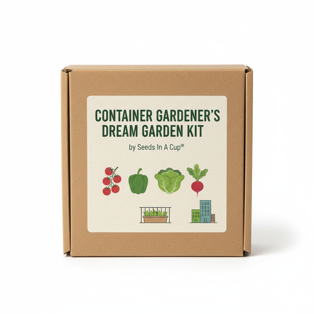 Container Gardener's Dream Garden Kit | Tomato, Bell Pepper, Lettuce & Radish | Seeds In A CupÂ®