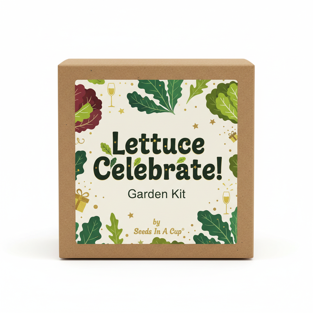 Lettuce Celebrate! Garden Kit | Lettuce, Spinach, Kale & Arugula | Seeds In A CupÂ®