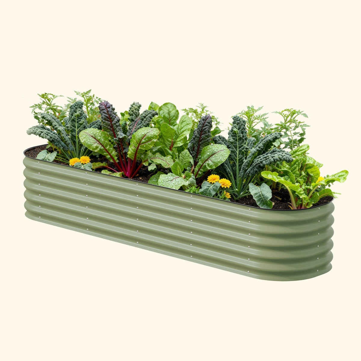 17" Tall 9 In 1 Large Modular Metal Raised Garden Bed Kit
